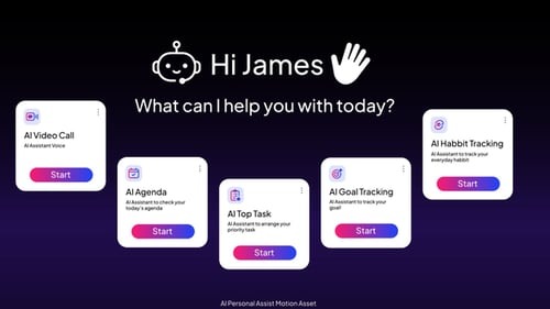 AI Personal Assistant Animation for Productivity and Task Management